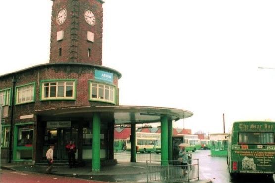 The place to meet someone? Under the bus station clock of course!