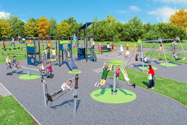 The park will feature equipment for all children - from toddlers to teenagers - to enjoy.