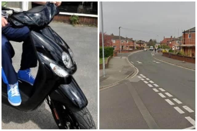 McCabe came off his Yamaha scooter at speed after losing control at a junction in Castleford.