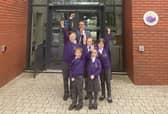 Outwood Primary Academy Kirkhamgate pupils with Principal Matthew Vickers