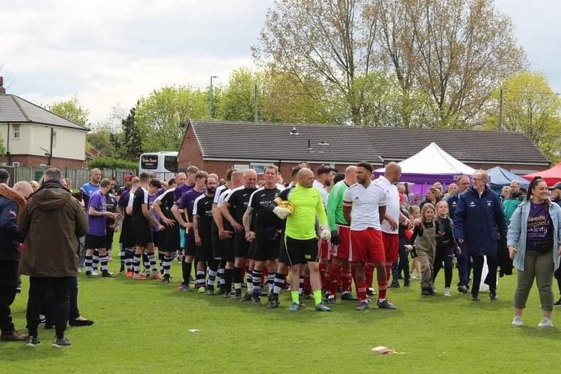 The Kews Burrow Charity FC took on the Jet2 All-Stars on Sunday in front of hundreds of spectators.