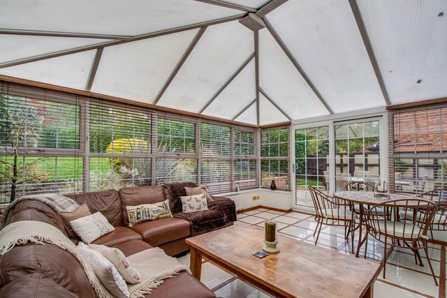 A versatile conservatory with round views of the garden.