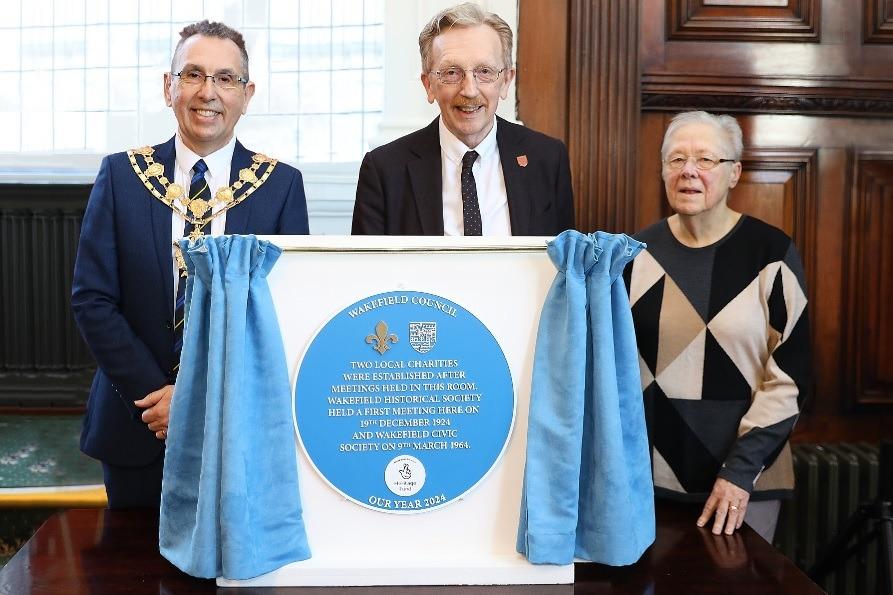 Plaque unveiled to celebrate Wakefield Historical Society and Wakefield ...
