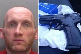 Michael Derrane was arrested in his van in Tingley by NCA armed officers who recovered a firearm that had been converted to fire fully automatic, as well as ammunition, class B drugs and £6,000 cash.
