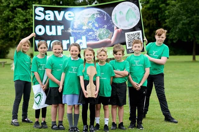 A climate change relay involving youngsters from more than 50 primary schools across the Wakefield district has got under way.