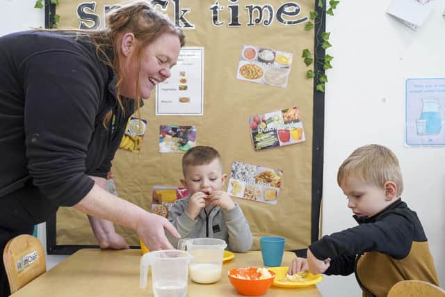 Childcare @St Swithuns has received an Outstanding OFSTED rating. The report said: "Children demonstrate impressive levels of independence from a young age. Thisis evident as they independently wash their hands and access the snack table where they serve their own food and drink." Picture: Scott Merrylees