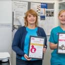 Registered veterinary nurse Toni Middleton, left, and head nurse Megan Everett at Chantry Vets’ Brindley Way Veterinary Hospital which is a gold standard cat-friendly clinic. Photo: Chantry Vets