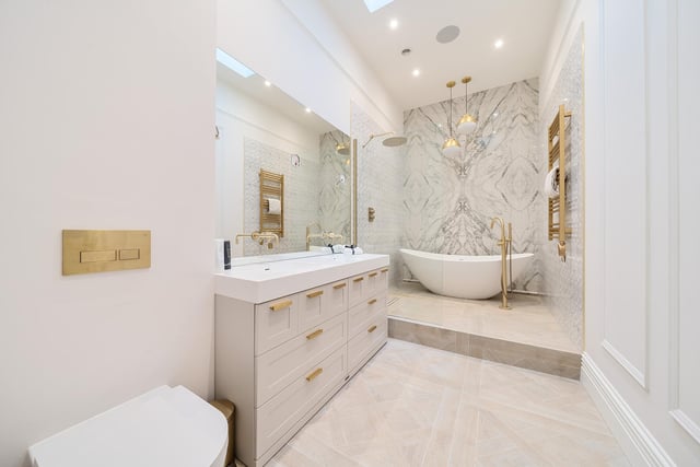 One of two luxurious bathrooms within the property.