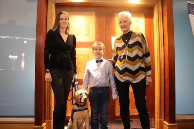 Stanley with mum Gemma, Dawnay and Jean Holroyd, who was Dawnay’s foster carer when in training.