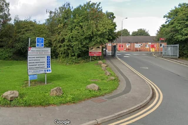 Wakefield Council's former transport depot at Newton Bar has been described as "no longer fit for purpose" and "in a poor structural condition." Google image