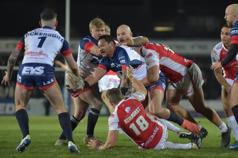Joey Leilua gets an offload away. Picture: Craig Cresswell Photography