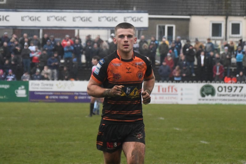 Jacob Hookem earned praise from his coach for for his performance for Castleford Tigers at Featherstone Rovers. Picture: Rob Hare