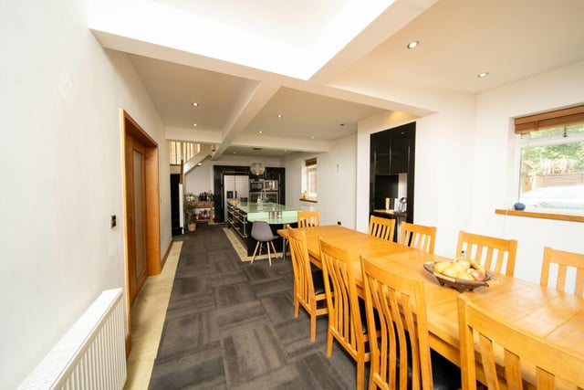 There's plenty of space in the open plan kitchen with diner.