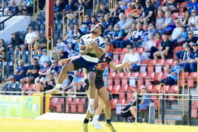 Action photos from Dewsbury Rams v Featherstone Rovers.