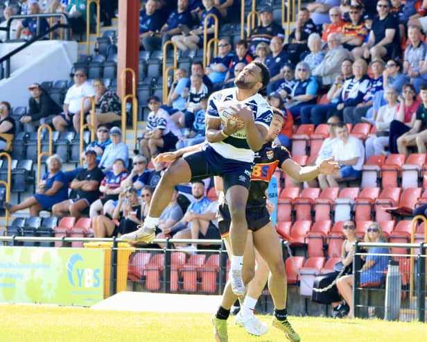 Action photos from Dewsbury Rams v Featherstone Rovers.