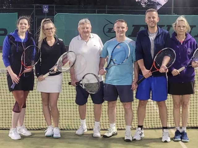 Wakefield Tennis Club's A team after their excellent 61-47 victory at Chapel Allerton Tennis Club.