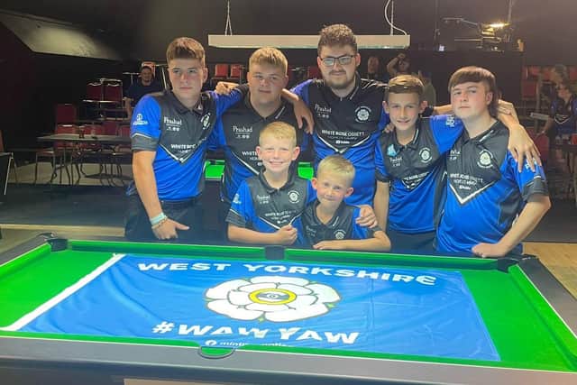 West Yorkshire County Pool Association's youth team who have become national champions.