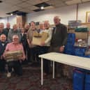 Volunteers from Chantry Rotary Club packing hampers at CAP in 2025.