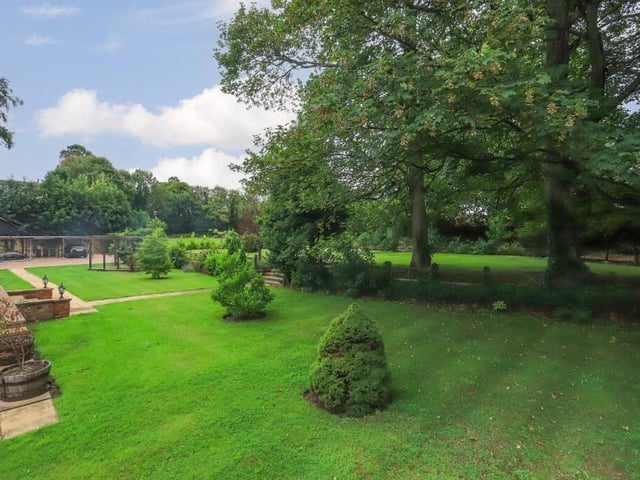 A wider view of the stunning lawned gardens.