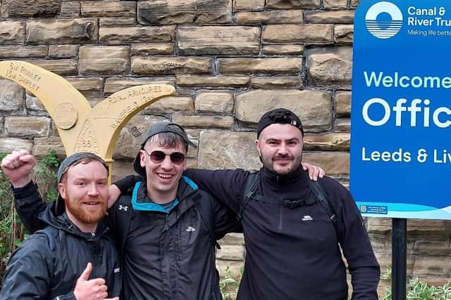 Danny started his journey by bike along with his two friends from Liverpool to Leeds to raise funds for Macmillan Cancer Support