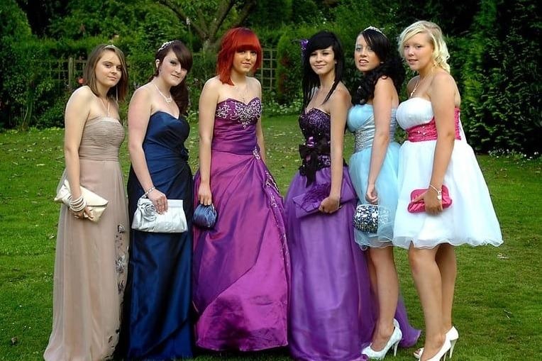 It was all smiles for Sarah, Holly, Shannon, Amy, Katie and Rebekah during their prom.