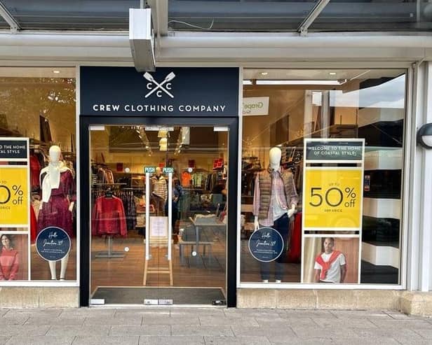 Crew Clothing opened its doors in Castleford on Friday.