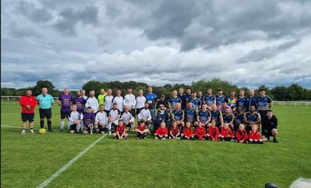 A total of £1,500 was raised on Sunday, which saw the Kews Burrow Charity FC take on the Supporting Charities side at Hall Green United.