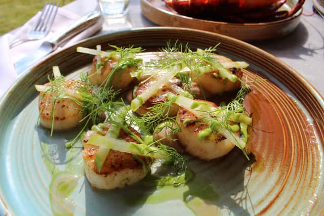 The succulent and tender scallops.