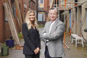 CEO Jonathan Boylin and Estates Director Alice Haworth of Boylin Commercial who are renovating the yard behind the Elephant and Castle pub on Westgate.