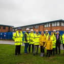 The turf cutting ceremony at Minsthorpe Community College