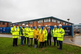 The turf cutting ceremony at Minsthorpe Community College