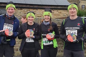 Rodillian Runners at the Sheffield Percy Pud 10K (from left): Mike Garnham, Louise Thompson, Beth Gripton, Matthew Stephenson.