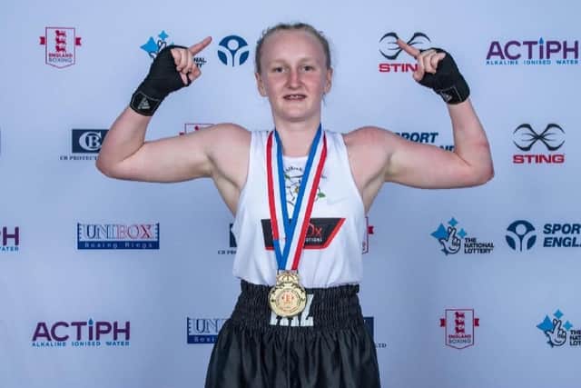 White Rose Boxing Club's national gold medalist Farrah Cunniff.
