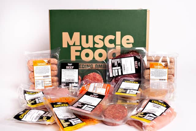 An example of the food pack that Brandon Lee ordered from Musclefoods, which has not arrived and he fears will be "inedible" by the time it arrives