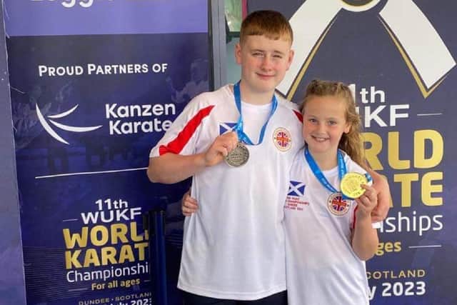 Alfie and Esme Haycock were medal winners at the World Karate Championships in Dundee.
