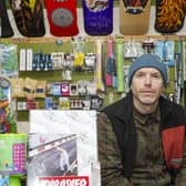 Wayne Miller in his skateboard shop on Zetland Street in Wakefield city centre. Picture Scott Merrylees
