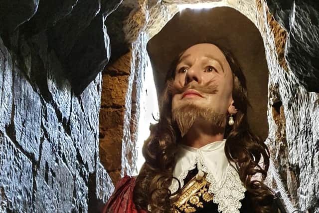 'Charles I' got a tour of the castle, the dungeon and other parts of the structure - as well as claiming to have experienced a paranormal phenomenon