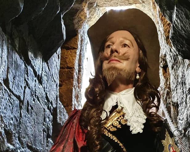 'Charles I' got a tour of the castle, the dungeon and other parts of the structure - as well as claiming to have experienced a paranormal phenomenon