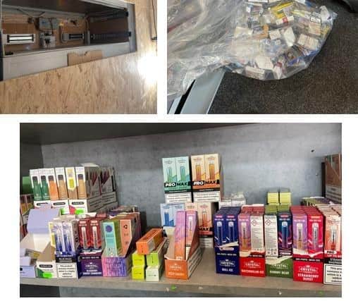Wakefield North NPT officers and West Yorkshire Trading Standards have seized £50,000 worth of illegal cigarettes, vapes, and rolling tobacco.