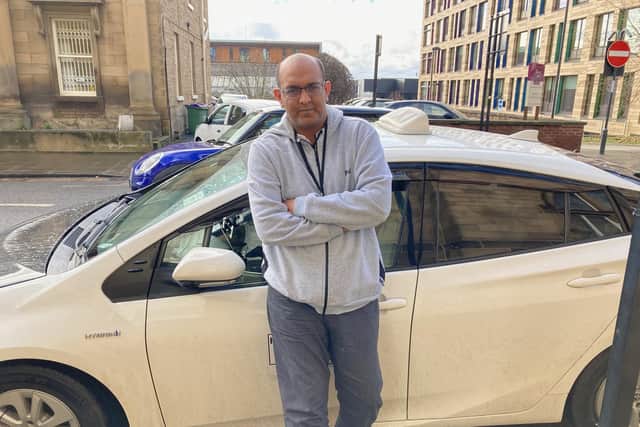 Cabbie Ishfaq Hussain said the mistake has left him up to £1000 out of pocket after he was issued with an out of date licence plate.