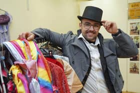 Reece Gee at the opening of a new fancy dress shop in The Ridings shopping centre in Wakefield.Picture Scott Merrylees