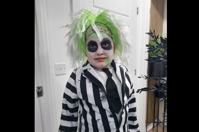 Gemma Narkevicicus shared her photo of Jacoub , aged 6, as the one and only Beetlejuice.