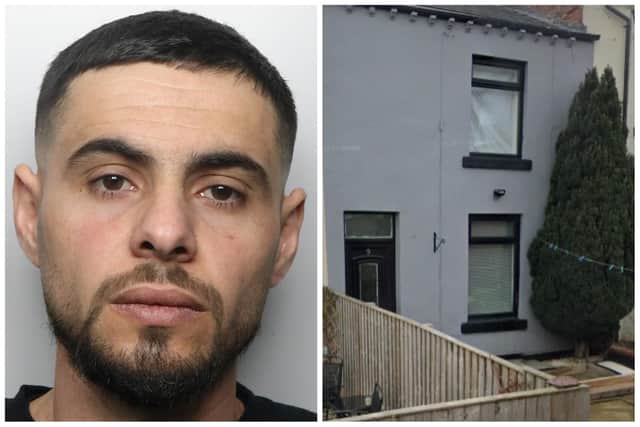 Xhira was caught after police raided the property on Oakes Street, Wakefield. (pics by WYP / Google Maps)