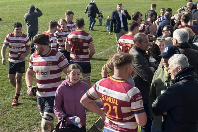 The scene at the end of the season after Sandal completed their campaign with a big win over Driffield. Picture: Justin English