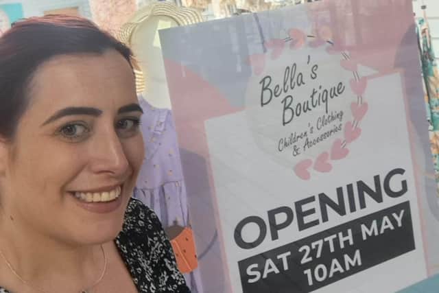 Heather York, from Horbury, Wakefield, will open her baby clothes store, Bella's Children's Boutique in the city's Ridings Shopping Centre tomorrow.