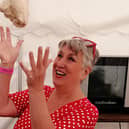 Karen in the Chef Demo tent