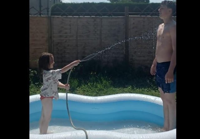 Keeping cool with the hose - shared by Ashlie Jade