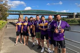 The lads from Amazon in Wakefield cycled from Workington to Sunderland, a total of 136 miles in just two days, in a bid to raise money for the new Motor Neurone Centre in Leeds.