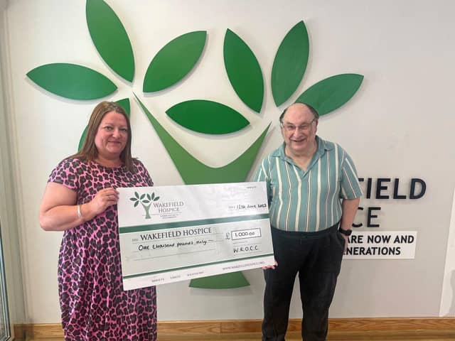 Wakefield Computer Club has donated £1,000 to Wakefield Hospice, bringing the group's total donations to over £28,000.