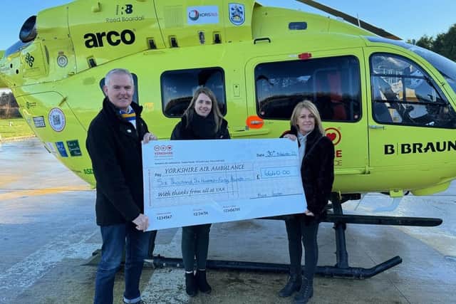 Mark and Carol have generously donated £6,640 to Yorkshire Air Ambulance (YAA).